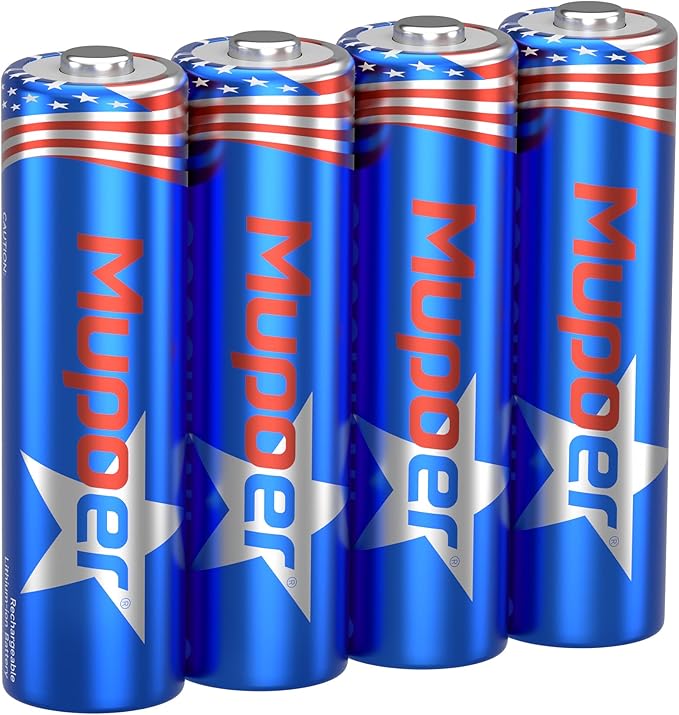 3600mWh Rechargeable AA Batteries 4 Count,Lithium Battery AA 1.5V,Double A Rechargeable Battery Long Lasting,Pilas Recargables Aa High Capacity,Li ion Two A Batteries for Blink Camera Xbox