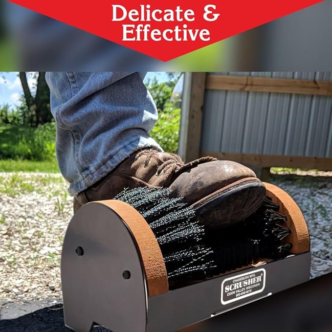 The Original Shoe & Boot Cleaner - Outdoor Boot Brush Scrubber, Heavy Duty Weather Resistant Steel Frame- Made in America