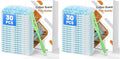 30PCS Disposable Dusters Refills Compatible with Swiffer,180 Degree Electrostatic Disposable Replacement Head for Home,Office,Ceiling Fans,Blinds and Furniture Dusting (Pack of 2)