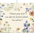 Inspirational Flower Language Dish Drying Mat 16x18 Inch, Microfiber Absorbent Fast Dry Mat Daisy Floral Large Dish Mat Drying Kitchen Mat, Kitchen Drying Pad for Kitchen Counter Decor