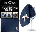 KLOVEO Polishing Cloth - Wine Glass Polishing Cloths - 20x27 Inch Large Size, Lint Free, Microfiber Cleaning Cloth for Glassware, Glasses, Sunglasses, Phone Screens, Camera Lens