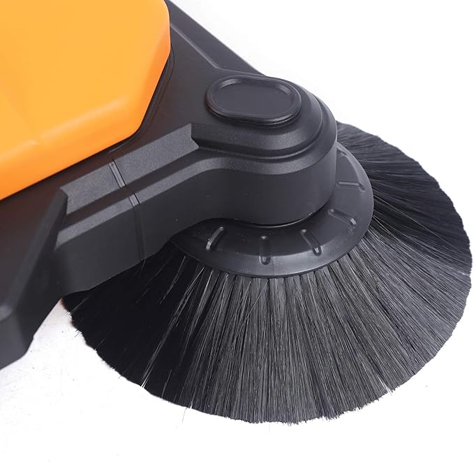 26" Industrial Hand-Push Sweeper Cleaner,Foldable Walk-Behind Floor Sweeping Machine for Clean up Garden Pavement Street (US Stock)