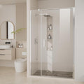 Bathbliss Framed Pivot Shower Door, Glass Shower Door in Chrome, 58.5" to 60" W x 72" H, 5/16" Tempered Glass, Reversible Installation, Easy Setup