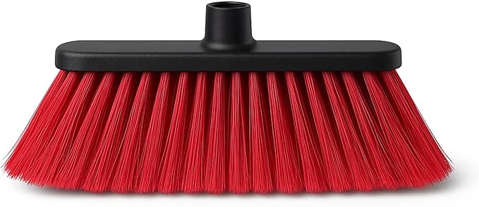 Aria Red Pro Sweep Edition – 13” Wide Sweeping Surface – Heavy-Duty Magnetic Flagged Bristles – Universal Thread – Recycled PP – Deep Indoor/Outdoor Professional Sweeper (RED, ARIA)