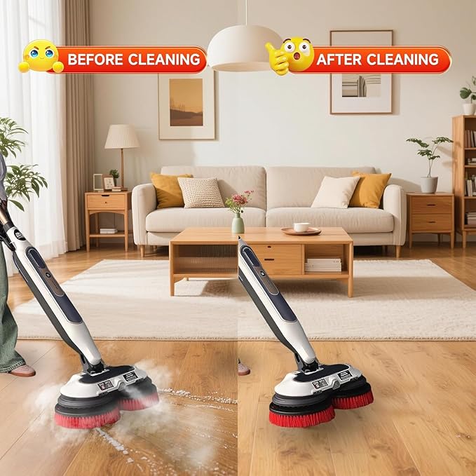 Steam Mop Pads Replacement Brush Head for Shark Steam and Scrub Mop S7000 s7001 S8201 Series Brush Heads with Nylon Bristles, Deep Clean Hardwood & Tile Floors, Scratch-Free Polish (red)