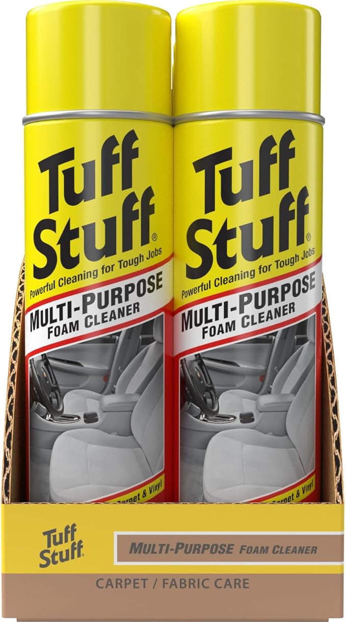 Tuff Stuff Multi-Purpose Foam Cleaner, Use on Car Interior, Furniture, Carpet, 22 Oz Each