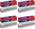 Ox Plastics Aluminum Foil Wrap | Heavy-Duty, Commercial Grade for Food Service Industry | Silver Foil for Cooking, Roasting, Baking, BBQ & Parties | 18"x 500 feet (4 Pack)