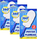 3 Packs Scrub Buddies 360 Degree Static Dusters 3 Handles 6 Dusters Clean Wood and Metal