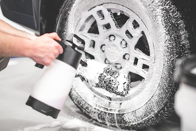 Detail Factory - Wheel Brush Kit with Interchangeable Microfiber Covers - Ultra-Soft Cleaning, Washing and Detailing Wheels, Tires, and Rims - Solar Flare