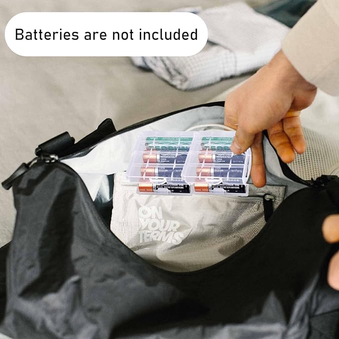 10 Pcs Clear Plastic Cell Battery Storage Case Holder Box, AA/AAA Cell Battery Storage Case, Batterys Cases Hard Plastic Batteries Storages Boxes, for AA/AAA Batteries and Rechargeable Batterie