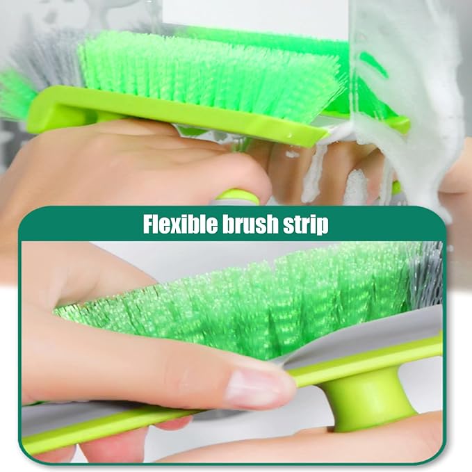 Heavy Duty Corner Cleaning Tool Flexible Bristles Storage Hole Comfort Grips Bathroom Kitchens Corner Remover Door Frame Crevices Cleaner