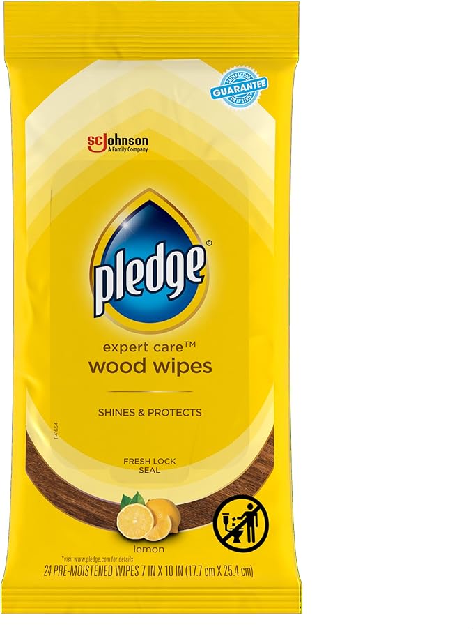 Pledge Expert Care Wood Cleaner and Polish Wipes (24 Count) and Spray (9.7 oz)