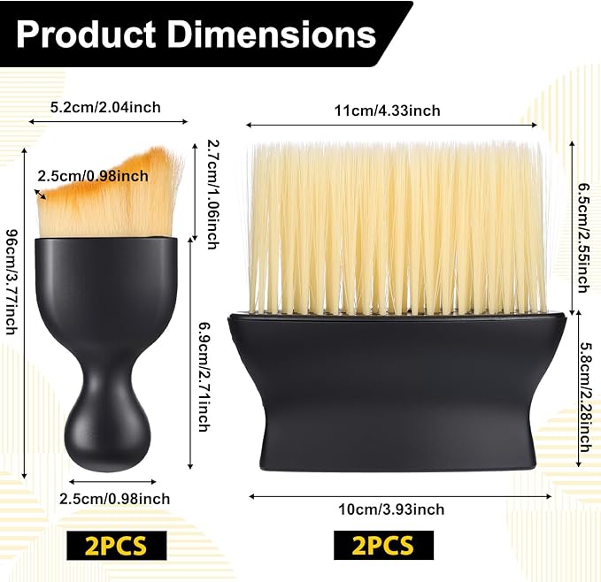 4 PCS Soft Bristle Car Interior Brush, Curved Design Cars Duster Interiors Detail Brushes Car Interior Detailing Brush Cleaning Tool with Cover for Dashboard Interiors Exterior Keyboard Leather