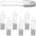 Yardwe Handheld Blinds Cleaning Brush Set with 6 Reusable Brush Heads, Portable Vent and Air Conditioner Cleaner for Household Shutter Dust Removal, Compact Design for Narrow Gaps