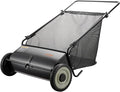 26 Inch Lawn Sweeper Push Hand Powered for Leaves, Grass Clippings & Yard Debris, 4 High-Speed Brushes & Large 7 cu ft Hopper Bag | Adjustable Height, ABS+Steel Frame (26 Inch Black2)