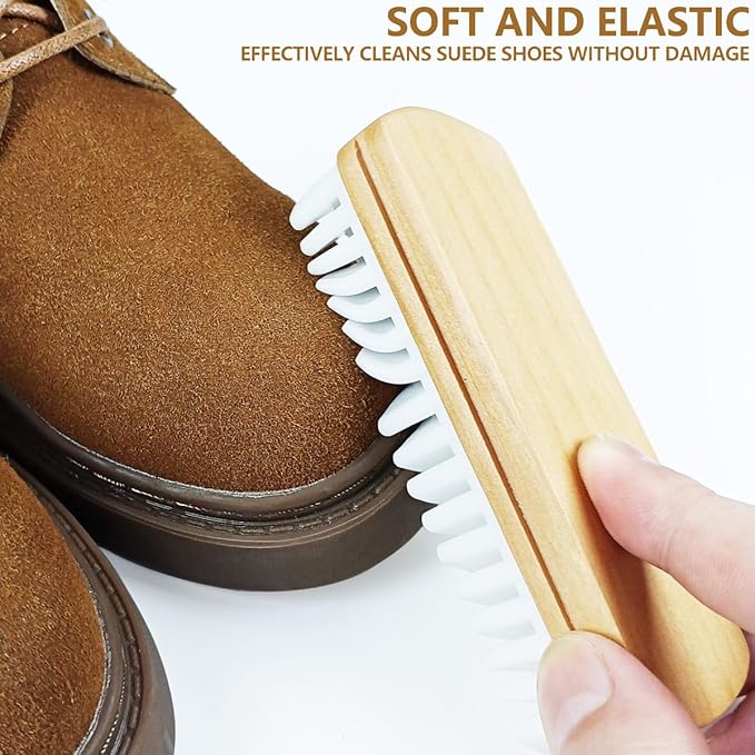 2Pcs Suede Shoe Brush and Eraser Suede Nubuck Cleaning Brush for Shoes