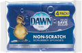 Dawn Non-Scratch Kitchen Dish Sponges, Blue (Pack of 4)