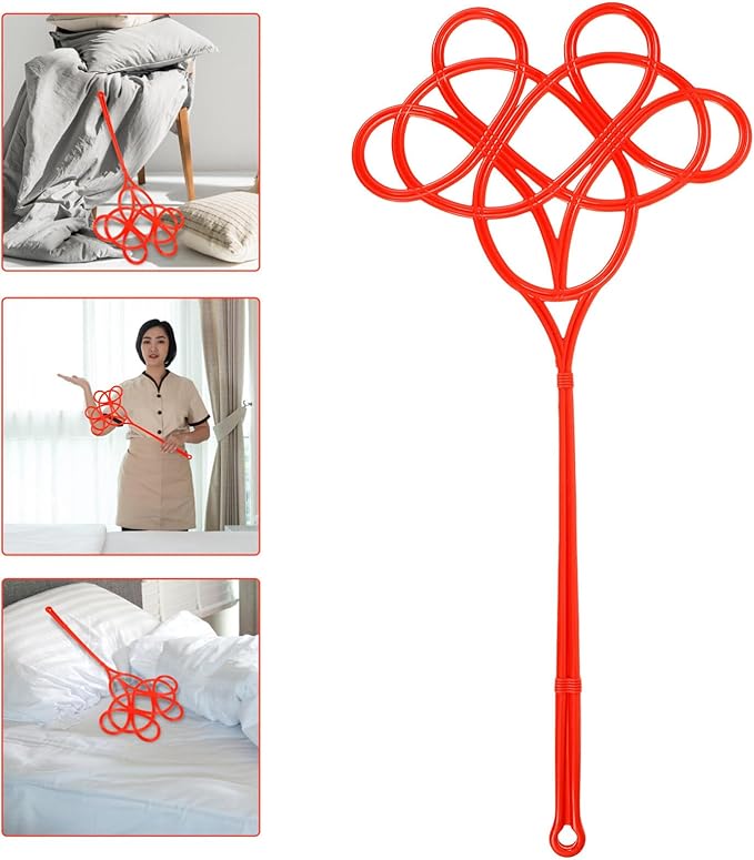 Vacuum Duster Large Plastic Dust with Long Handle Manual Carpet and Rug Beater Paddle for Home Use Quilt and Jacket Fluffer Tool 22.6 Inch Length
