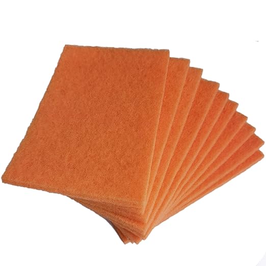 10 Pack 6 x 9 Inch 1500 Grit General Purpose Scuff Pads for Scuffing, Scouring, Sanding, Paint Primer Prep Adhesion Scratch - Surface Preparation Automotive Car Auto Body Woodworking (Orange)