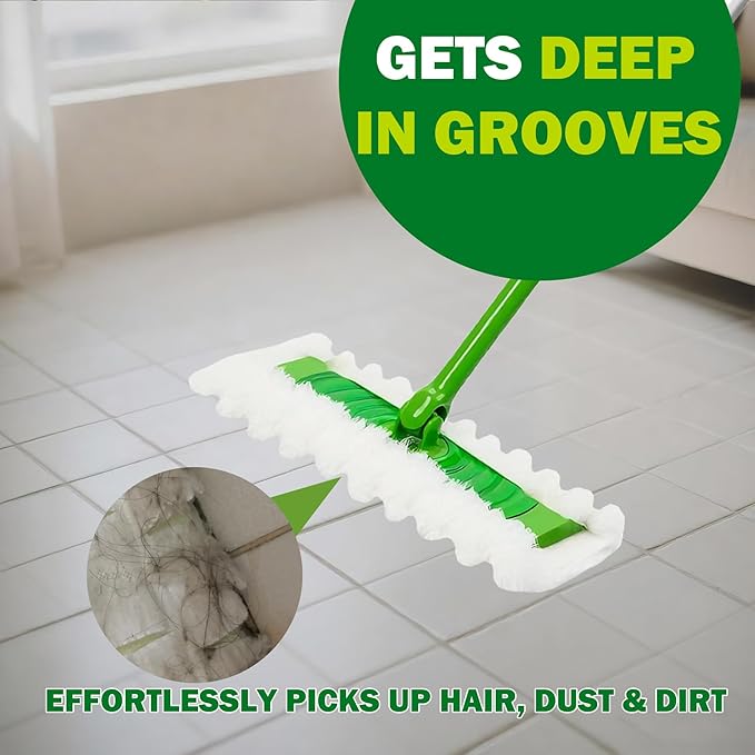 Heavy Duty Dry Sweeping Cloth Refills for Swiffer Sweeper Mop, Sweeper Pet Dry Pad Refills to Clean Dust, Pet Hair, Dirt, Floor Duster Mop Pads, 30 Count