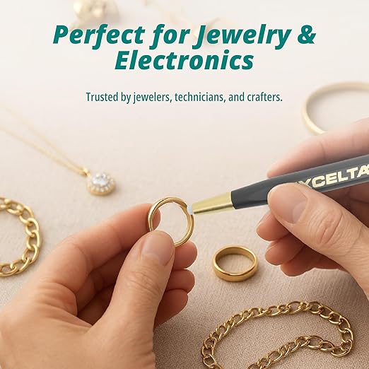 Excelta 267 Fiberglass Scratch Brush, Retractable and Refillable Pen Style Tool with Plastic Handle & Fiberglass Bristles, Precision Cleaning for Jewelry, Electronics, Crafts, Polishing, Rust Removal