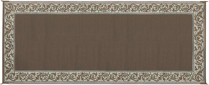 Stylish Camping RC7 Brown/Beige 8' x 20' Classical Mat, 1 Pack