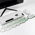 Ergonomic Gel Keyboard and Mouse Wrist Rest Set – Green Cloud Wrist Rest for Computer Keyboard 60%/68%/75%, Comfort & Support for Typing and Gaming