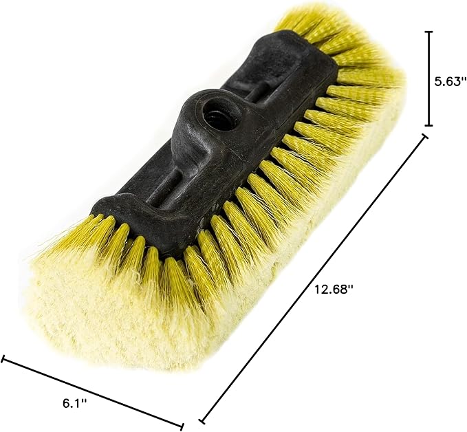 DOCA Scrub Brush Attachment for Long Handle Extension Pole - Outdoor Broom and Scrubbing Brush for House Floor, Deck, Patio, Car - Car Wash Brush