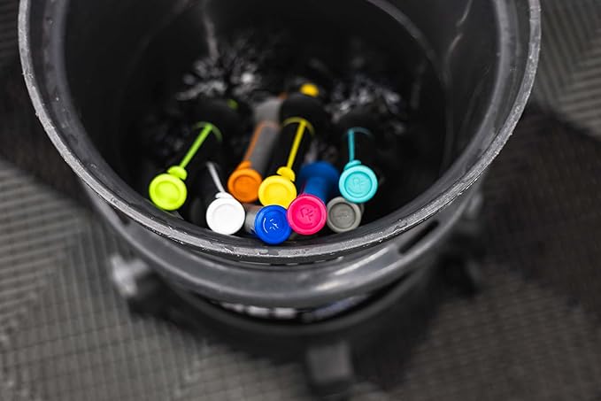 Detail Factory - Wheel Brush Kit with Interchangeable Microfiber Covers - Ultra-Soft Cleaning, Washing and Detailing Wheels, Tires, and Rims - Solar Flare
