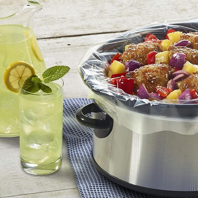 Reynolds Kitchen Bundle, Slow Cooker Liners, Regular, Kitchen Air Fryer Liners,Ultra Strong Tall Kitchen Trash Bags, Citrus Twist, Aluminum Foil, Storage Slider Bags Quart, Plastic Wrap,1 CT each.