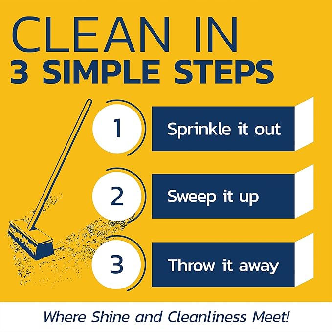 Sans Sand Gritless Sweeping Compound Without Sand – Effective Dust Control, Non Abrasive and Safe for Smooth, Finished & Polished Floors, Oil Free, Made in USA (5.2 lbs) - 4 Pack