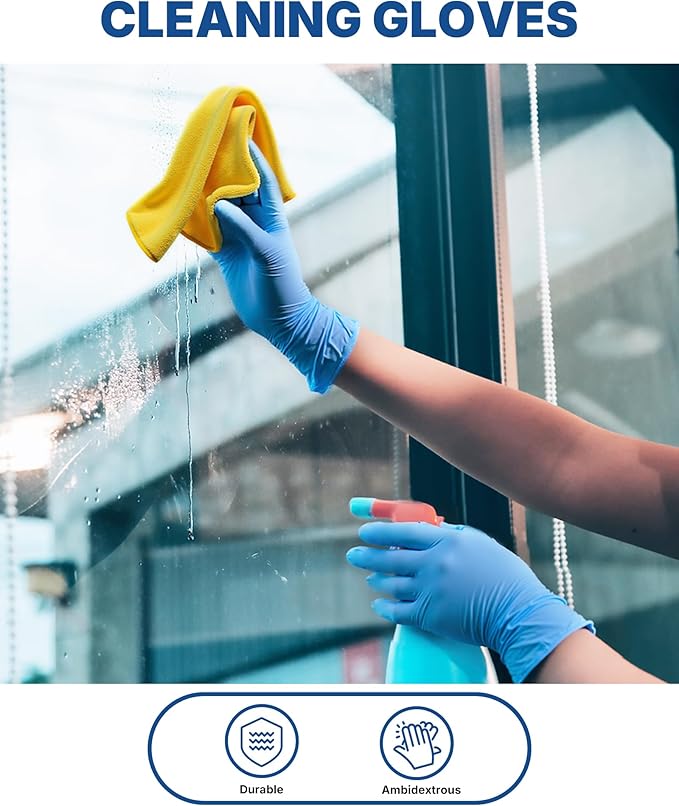 Schneider Vinyl Synthetic Exam Gloves, 4 Mil, Latex Free Disposable Gloves for Medical, Cooking, Cleaning, and Food Prep,1000