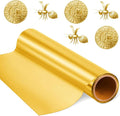 1 Roll Aluminum Metal Crafts DIY Foil 12 Inch x 20 ft x 0.1 mm Thick for Art Project Aluminum Flashing Roll Wide Sheet Multipurpose Metal Sheets for DIY and Crafting Projects (Golden)