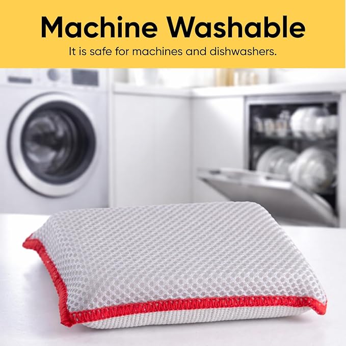 Microfiber Sponges for Dishes, Non-Scratch Sponge Dish Scrubber Heavy Duty Household Cleaning Multi-Purpose Cleaning Supplies Dish Wash Kitchen Cleaners Pack of 36