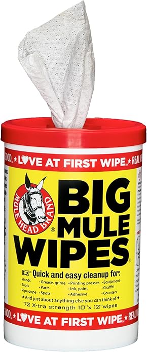 XL Heavy-Duty Cleaning Wipes – All-Purpose Wipes for Garage, Grease, Ink, Paint & More – Safe for Hands, Home Cleaning, Car Interiors, Indoor and Outdoor Surfaces