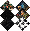 6 PCS Glasses Cleaning Cloth Eyeglass Lens Microfiber Cleaning Cloth Reusable Phone Screens Camera Cute Aesthetic Women Girls(6.3"x6.3")-Mushrooms Cat