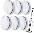 S7000 Magic Sponge Eraser Steam&Scrub Mop Pads Kit for Shrak,S8201 S8001 S7001 S7201 S7000AMZ S7005 S7020 S7001C All-in-One Hard Floor Steam Mop (6White)