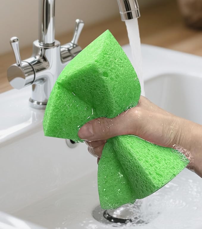 Cleaning and Washing Sponges,7 Pack Extra Thick Heavy Duty Sponge Multi-Purpose for Kitchen Bathroom Bike Boat Car, Large Size Sponges 4" X 6" X 2" (Mixed Color)