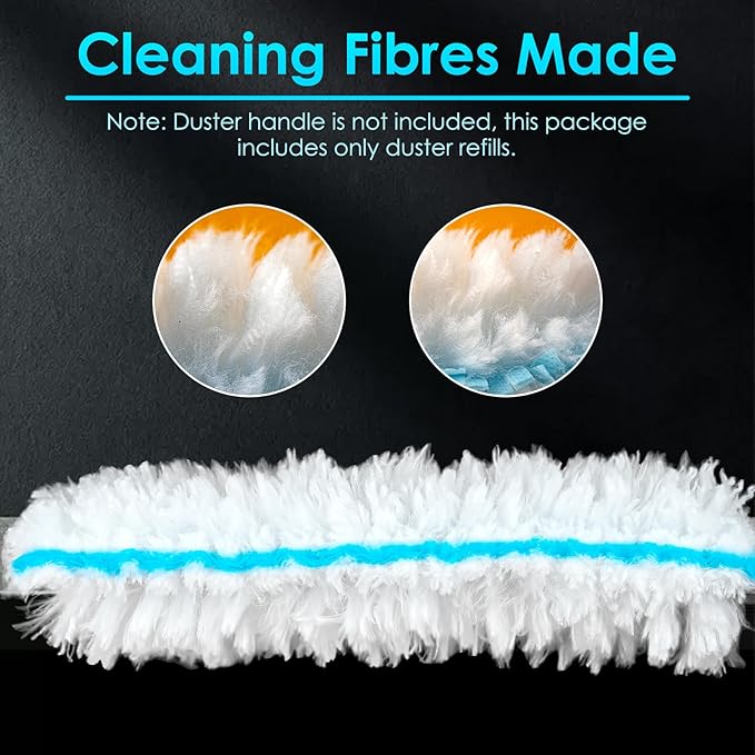 (30 Count) Duster Refills Compatible with Bona Extendable Dusting Kit and The Bona Compact Dusting Kit, Disposable Dust Removal Brush Heads for Electronics, Furniture, Car Interior