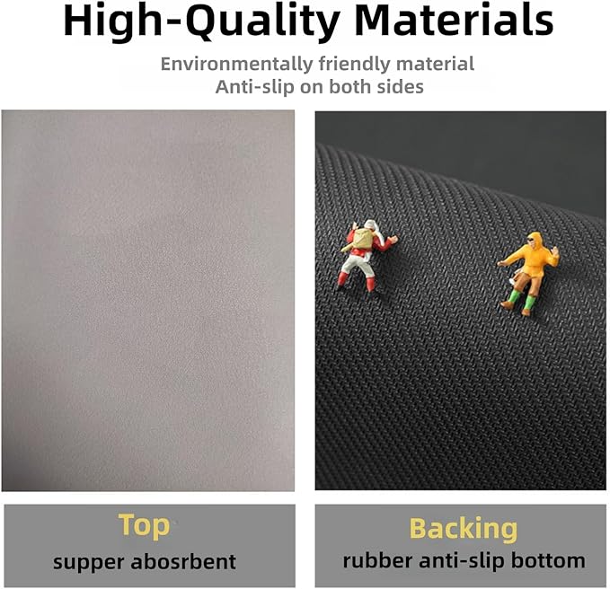 2PCS Dish Drying Mat for Kitchen Counter – Super Absorbent, Heat Resistant & Non-Slip Rubber Backed, Multi-Use Drainer Mat for Dishes, Coffee，Pets（2pcs）