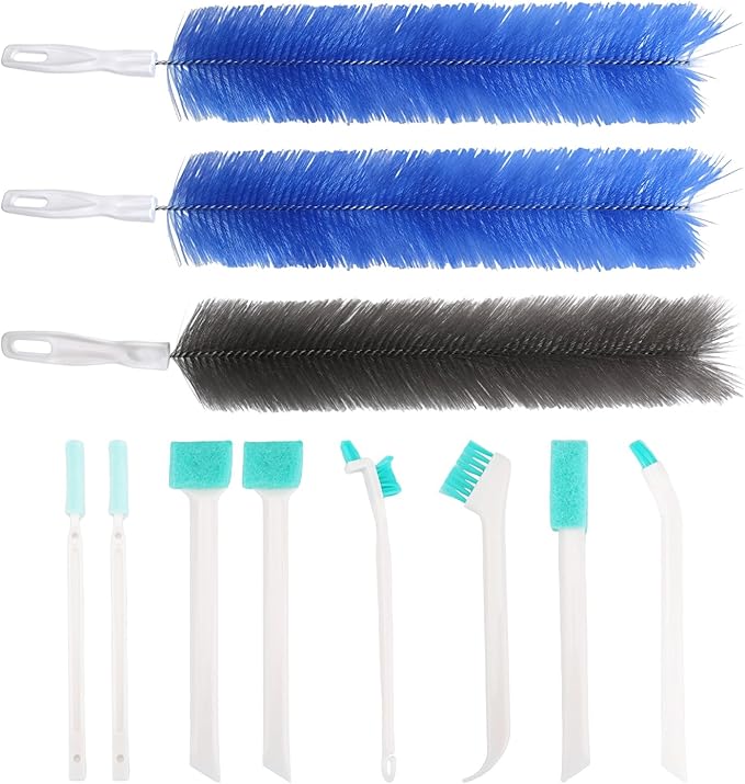 11Pcs Fan Cleaner Brush Set,Fan Cleaning Brush Cobweb Duster,Bendable Cobweb Dust Cleaner