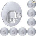 Uten Adhesive Hooks for Hanging 10 Pack, Heavy Duty Wall Hooks 11 lbs, Self Adhesive Waterproof Sticky Robe Towel Hooks for Home, Bathroom, Kitchen, Outdoor