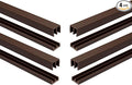 1/4" Panel Sliding Door Track - 36" Brown Plastic Upper & Lower Set, USA Made, Pack of 4 - Outwater