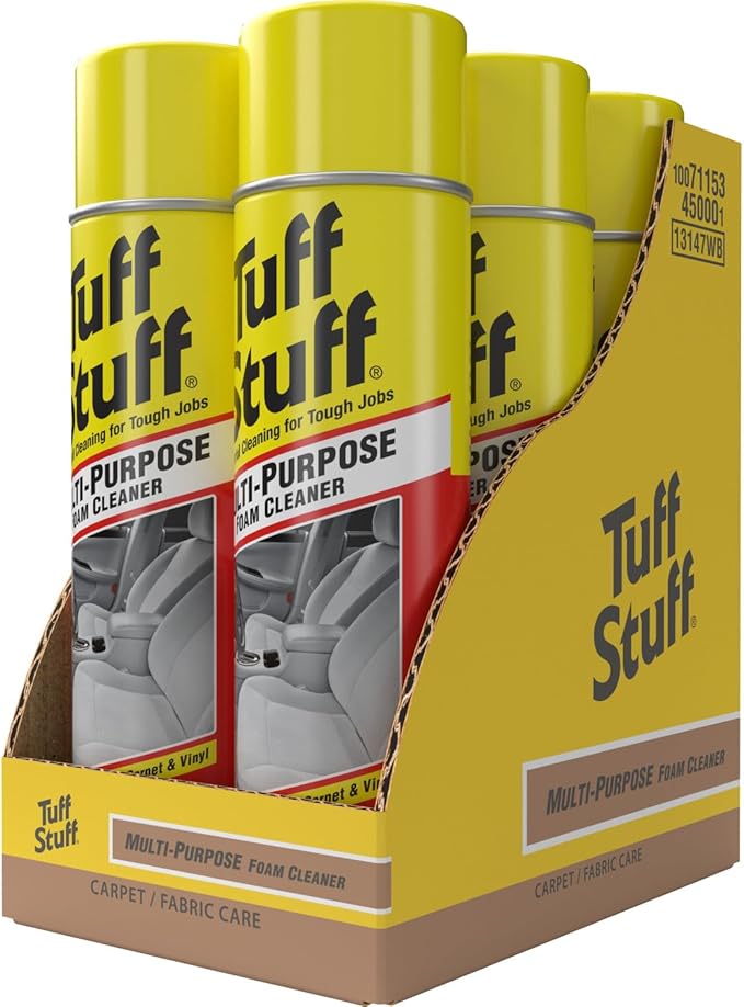 Tuff Stuff Multi-Purpose Foam Cleaner, Use on Car Interior, Furniture, Carpet, 22 Oz Each