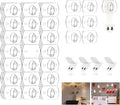Ainiv 3-Packs Indoor Mini Light Clips, Damage Free Hanging Christmas String Light Hooks with Adhesive Strips, Clear Wall Clips for Hanging Lights Xmas Decor and Cables, 60 Clear Clips and 60 Strips