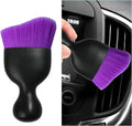 Car Interior Dust Brush, Soft Scratch Free Auto Detailing Brushes, Universal Vehicle Interior Cleaning Tool for Automotive Dashboard, Air Vents, Leather(Pure Purple)