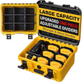 Case for Dewalt Battery, Hard Storage Organizer Box for 12V/20V/60V Battery and Charger, Adjustable Dividers, Durable Protective, Case Only