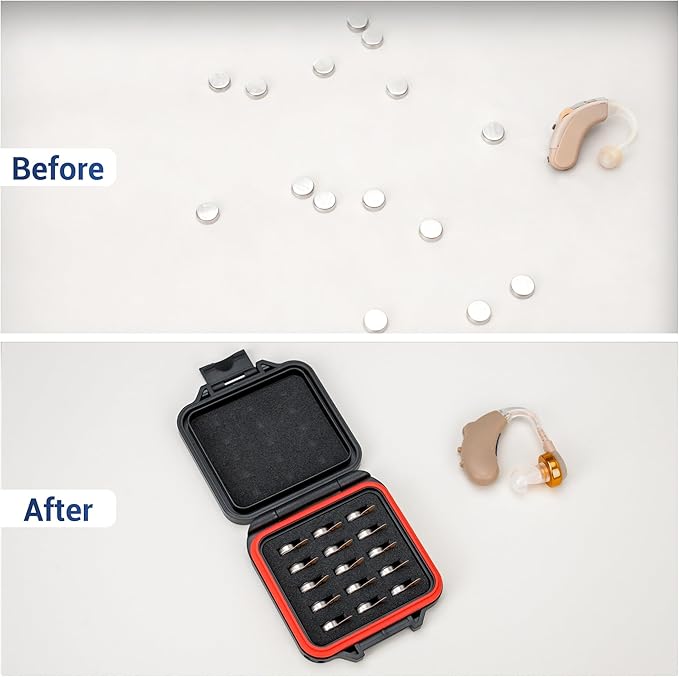 JJC Size 312 LIR1240 Battery Case Holder Storage, Water-Resistant Anti-Shock, Coin Cell Battery Case for 15x Size 312 CR1240 A312 Size312 P312 312A PR41, Safety Lithium Batteries Holder, No Batteries