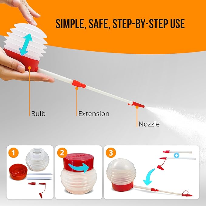 ASPECTEK Powder Duster Applicator for Garden and Home Use – Manual Bulb Dispenser for Fine Dust and Natural Powders