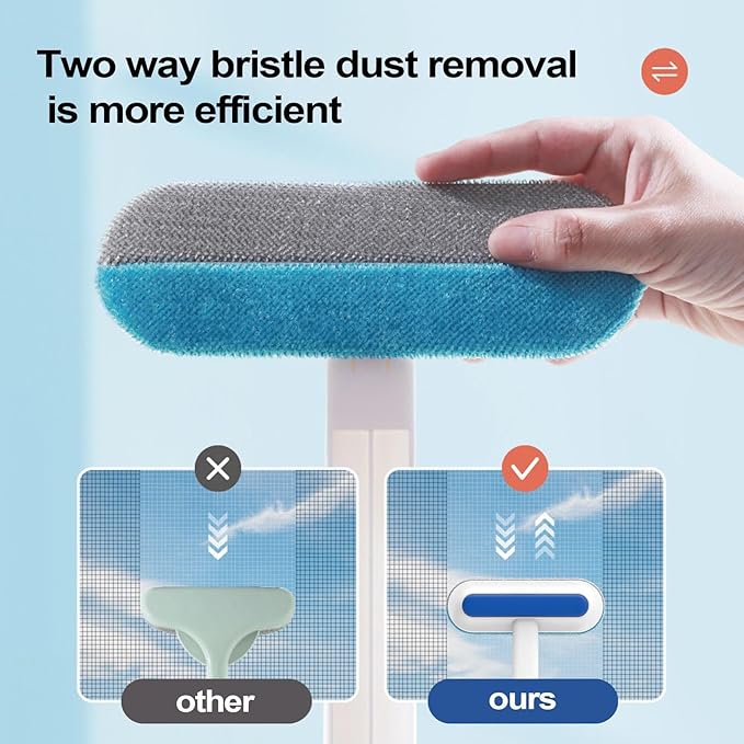 Pet Hair Removal Brush for Clothes,Electrostatic Cat Grooming Tool,Window Screen Cleaning Brush - for Dog Owners Office Car Clothes Bedding Sheets Carpets Sofas Apartment Mattress